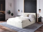Łóżko tapicerowane z pojemnikiem 140x200 TOP line 7 Velvet Beżowy