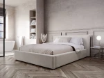  Łóżko tapicerowane z pojemnikiem 140x200 beżowe PRO line 19 Soro 21