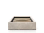 Łóżko dziecięce tapicerowane 90x200 z pojemnikiem ze stelażem Beżowy Velvet Kids Line BOX