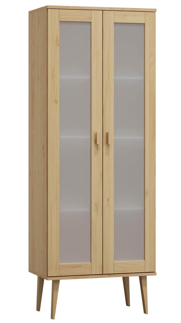 Witryna drewniana Venuci 89 cm sosna
