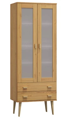 Witryna drewniana Venuci 2 szuflady 79cm olcha