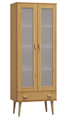 Witryna drewniana Venuci szuflada 89 cm olcha