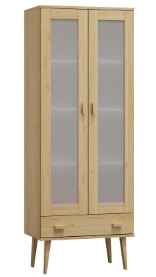 Witryna drewniana Venuci szuflada 79 cm sosna