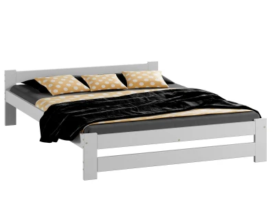OUTLET - Łóżko drewniane INTER 150x200 BIAŁE 