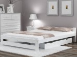OUTLET - Łóżko drewniane INTER 150x200 BIAŁE 
