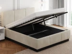Łóżko tapicerowane lewitujące z pojemnikiem 160x200 TOP line 8 Velvet Beżowy