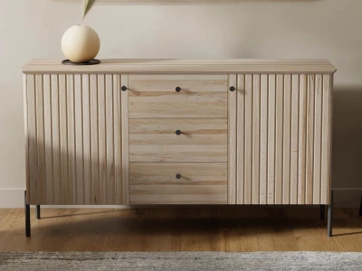 Komoda drewniana bukowa Lamelo 3S2D buk naturalny