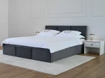 Łóżko tapicerowane z pojemnikiem 160x200 TOP line 7 Velvet Grafitowy