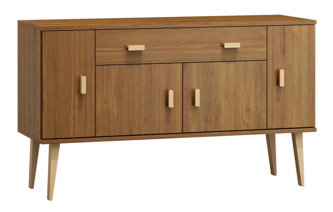 OUTLET - Komoda Venuci nr5 135 cm 1s 4d kolor dąb