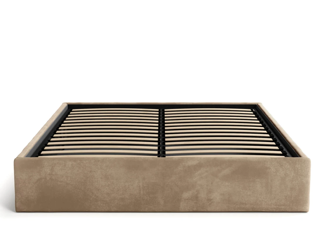 Łóżko tapicerowane 160x200 z pojemnikiem  Box line Brązowy