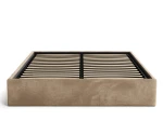 Łóżko tapicerowane 160x200 z pojemnikiem bez zagłówka Box line Brązowy