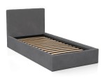 Łóżko dziecięce tapicerowane z pojemnikiem 90x200 ze stelażem grafit Velvet Kids Line 4