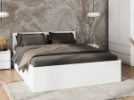 Łóżko DM1 160x200 Białe ze stelażem metalowym podnoszonym i pojemnikiem