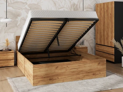 Łóżko DM1 140x200 Craft ze stelażem metalowym podnoszonym i pojemnikiem