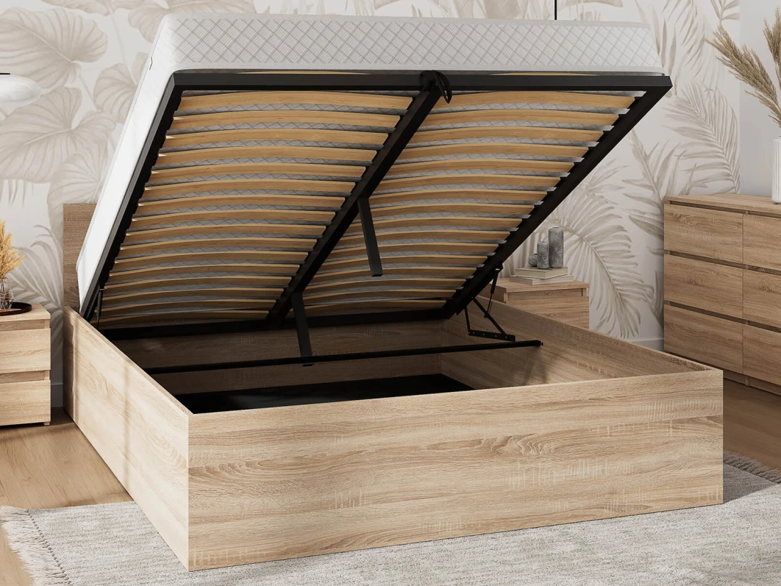 łóżko w rozmiarze 120x200 w jasnym kolorze