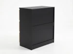 Komoda z szufladami 3S 70x77 cm Fabio Czarna + Dąb Craft