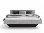 Łóżko lewitujące 160x200 beton + czarny DM2 z płyty meblowej