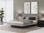Łóżko lewitujące 140x200 beton + czarny DM2 z płyty meblowej