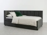 Tapczan dwuosobowy rozkładany 90x200 wysuwany ze stelażami Bluvel 18 Grafitowy Dan