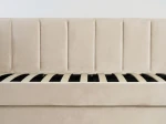 Tapczan dwuosobowy rozkładany 90x200 wysuwany ze stelażami Bluvel 22 Beż Dan