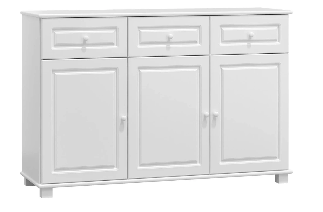 OUTLET - Komoda drewniana sosnowa 153 biała 