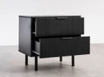 Szafka nocna 2S 60x39 cm Riff Czarna
