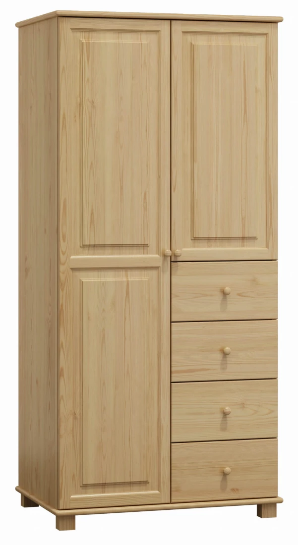 OUTLET - Szafa drewniana 2D nr3 wieszak/półki S80 sosna 