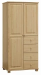OUTLET - Szafa drewniana 2D nr3 wieszak/półki S80 sosna 