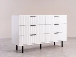 Komoda z szufladami 6S 118x39 cm Riff Biała
