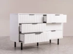 Komoda z szufladami 6S 118x39 cm Riff Biała