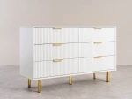 Komoda z szufladami 6S 118x39 cm Riff Biała
