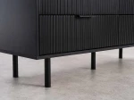 Komoda z szufladami 6S 118x39 cm Riff Czarna