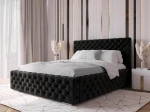 Łóżko tapicerowane z pojemnikiem 160x200 czarne Bluvel 19 PRO line 15