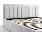  Łóżko tapicerowane z pojemnikiem 140x200 TOP line 9 Bluvel 03 Szary