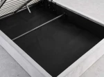 Łóżko dziecięce tapicerowane 120x200 z pojemnikiem i stelażem szare Bluvel 03 Kids Line 3 Muszelka