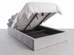 OUTLET - Łóżko dziecięce tapicerowane 120x200 z pojemnikiem i stelażem szare Bluvel 03 Kids Line 3 Muszelka 