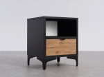 Szafka nocna 38x47 cm Nobio Czarna + Dąb Craft