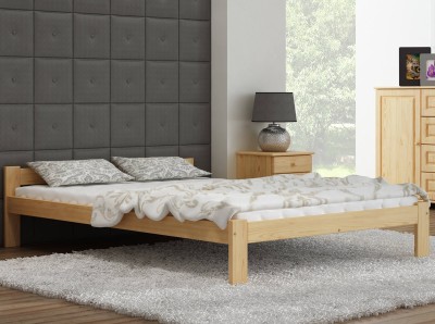 Łóżko drewniane Naba 140x200 EKO z materacem piankowym Megana