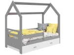 OUTLET - Łóżko Domek dziecięce 160x80 dla dzieci szary D3B