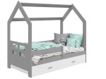 OUTLET - Łóżko Domek dziecięce 160x80 dla dzieci szary D3D