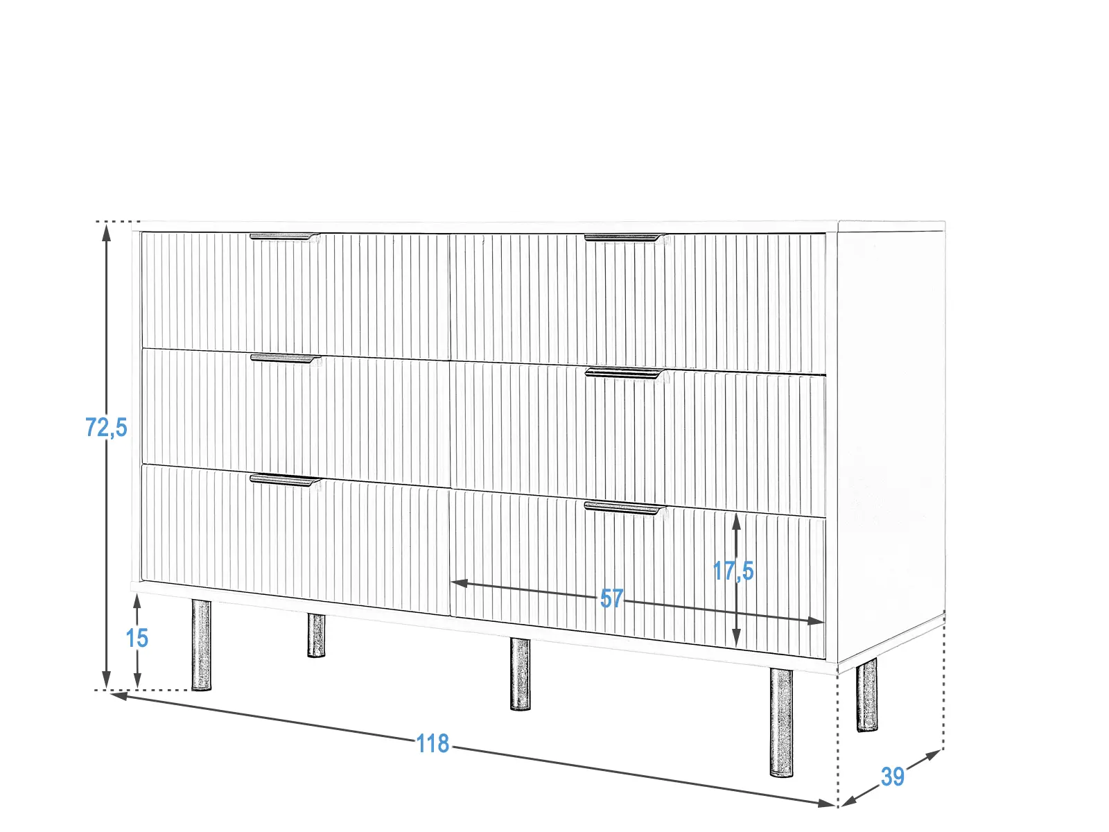 Komoda Riff 6S Meble Magnat