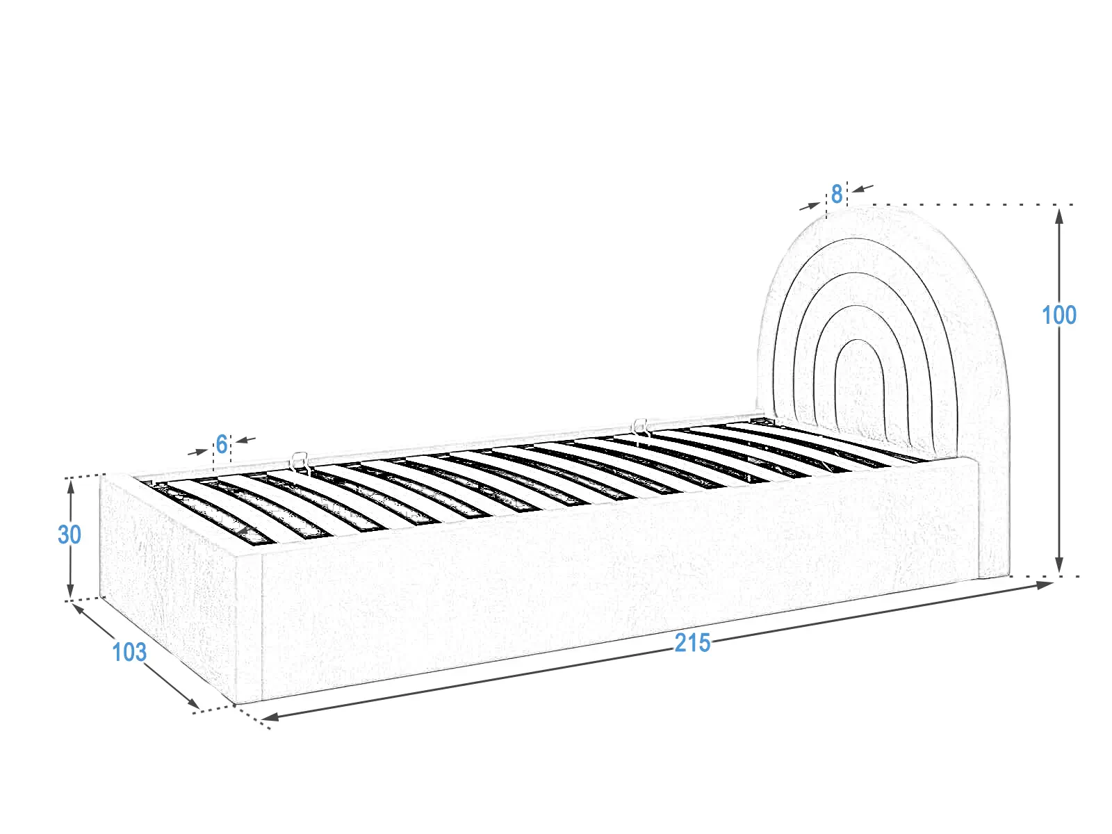 Łóżko tapicerowane dziecięce 90x200 Kids Line 5 Meble Magnat