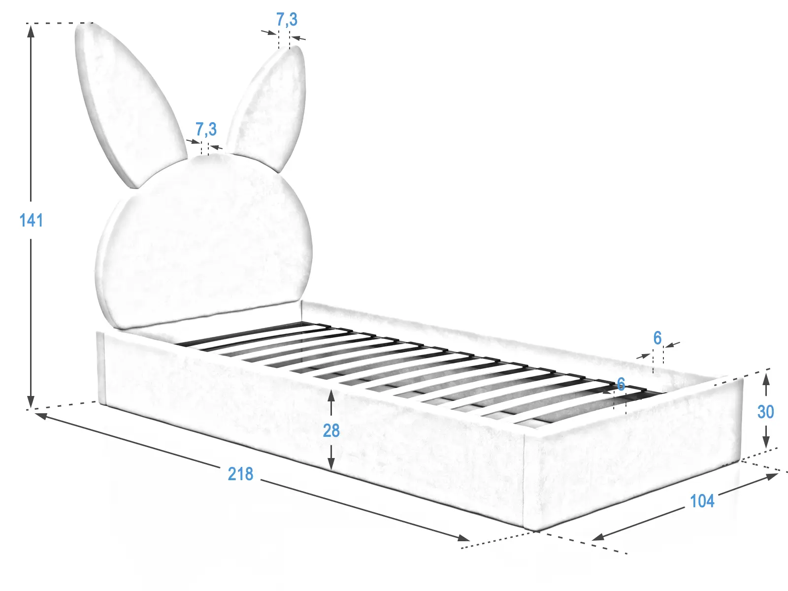 Łóżko tapicerowane dziecięce 90x200 Kids Line 2 Meble Magnat